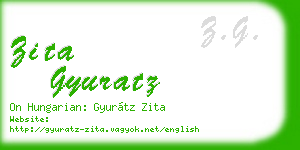 zita gyuratz business card